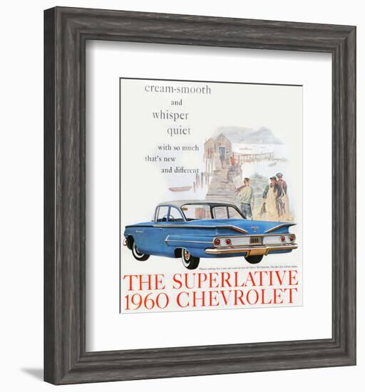 1960 GM Chevrolet Superlative-null-Framed Art Print