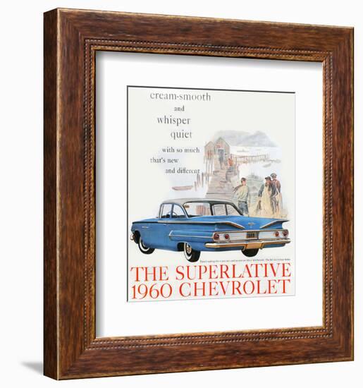 1960 GM Chevrolet Superlative-null-Framed Art Print