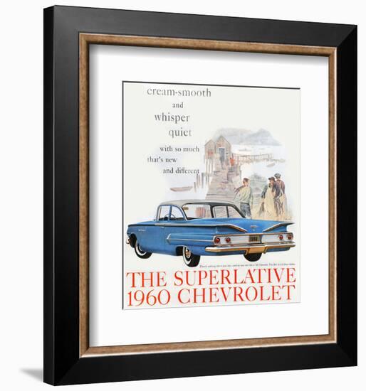 1960 GM Chevrolet Superlative-null-Framed Art Print