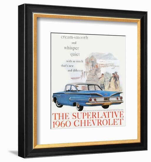 1960 GM Chevrolet Superlative-null-Framed Art Print