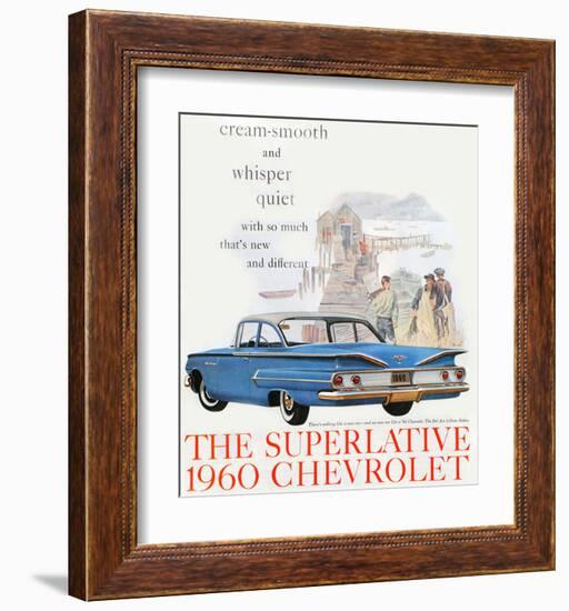 1960 GM Chevrolet Superlative-null-Framed Art Print