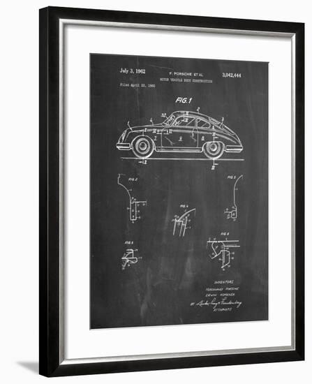 1960 Porsche 365 Patent-Cole Borders-Framed Art Print