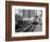 1960s-1970s Chicago, Public Transportation El Train Turning into the Loop on Wells Street-null-Framed Photographic Print
