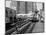 1960s-1970s Chicago, Public Transportation El Train Turning into the Loop on Wells Street-null-Mounted Photographic Print