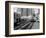 1960s-1970s Chicago, Public Transportation El Train Turning into the Loop on Wells Street-null-Framed Photographic Print