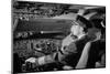 1960s AIRPLANE PILOT HAND ON CONTROLS IN COCKPIT OF AIRLINE AIRCRAFT-H. Armstrong Roberts-Mounted Photographic Print