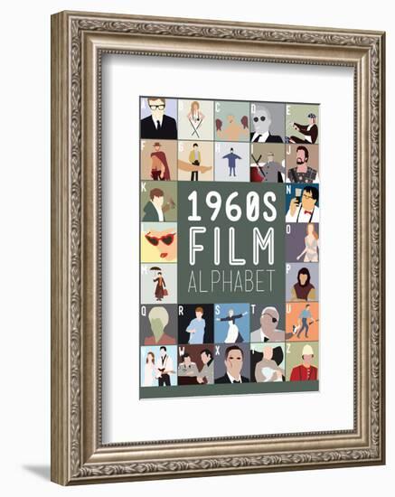 1960s Film Alphabet - A to Z-Stephen Wildish-Framed Giclee Print