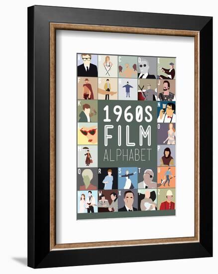 1960s Film Alphabet - A to Z-Stephen Wildish-Framed Giclee Print