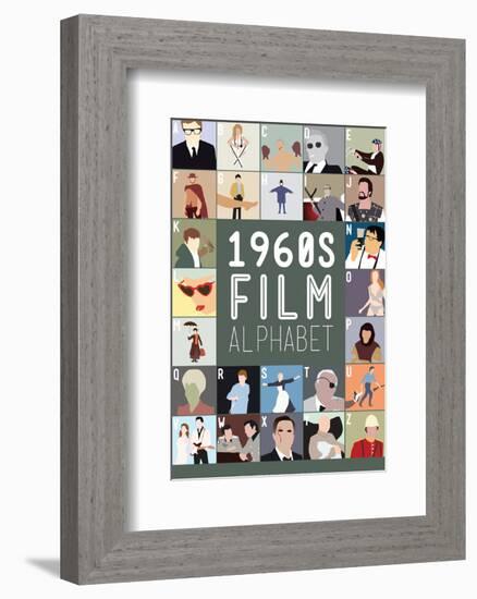 1960s Film Alphabet - A to Z-Stephen Wildish-Framed Giclee Print