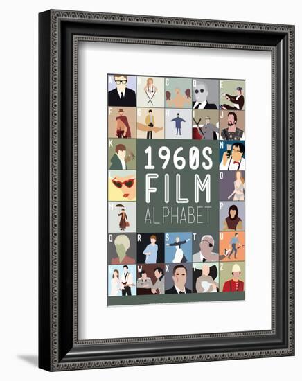 1960s Film Alphabet - A to Z-Stephen Wildish-Framed Giclee Print