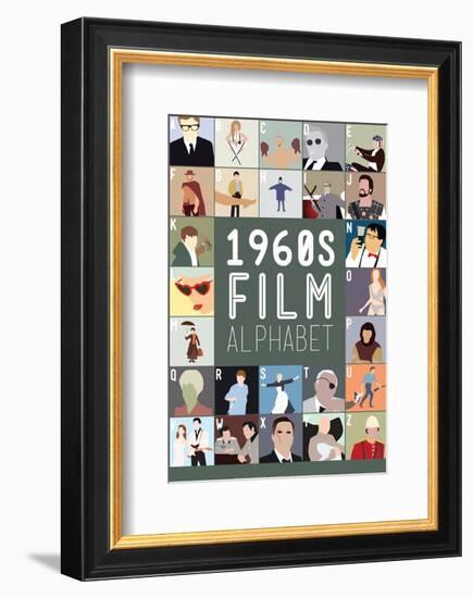 1960s Film Alphabet - A to Z-Stephen Wildish-Framed Giclee Print