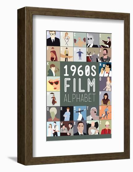 1960s Film Alphabet - A to Z-Stephen Wildish-Framed Giclee Print