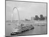 1960s St. Louis Missouri Gateway Arch Skyline Mississippi River SS Admiral Casino-null-Mounted Photographic Print