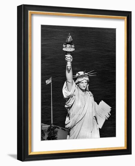 1960s Statue of Liberty Shown from Waist Up-null-Framed Photographic Print