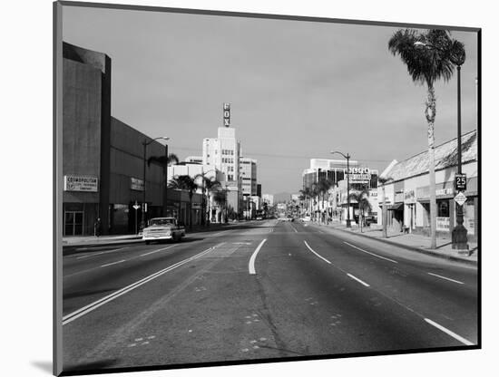 1960s Street Scene West Wilshire Blvd Los Angeles, California-null-Mounted Photographic Print