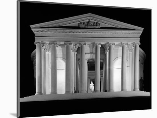 1960s Thomas Jefferson Memorial Lit Up at Night-null-Mounted Photographic Print