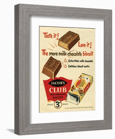 1960s UK Jacob's Magazine Advertisement-null-Framed Giclee Print