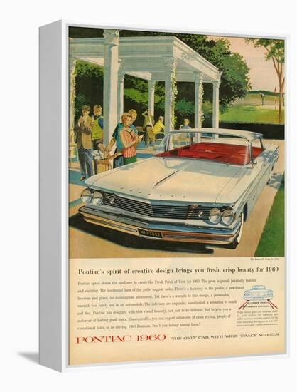 1960s USA Pontiac Magazine Advertisement-null-Framed Premier Image Canvas