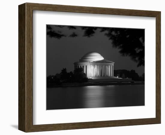 1960s Washington DC Jefferson Memorial at Night-null-Framed Photographic Print