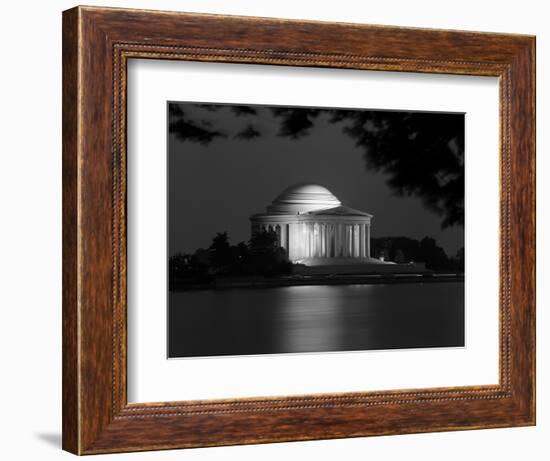 1960s Washington DC Jefferson Memorial at Night-null-Framed Photographic Print