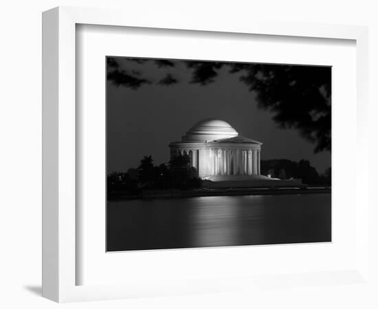 1960s Washington DC Jefferson Memorial at Night-null-Framed Photographic Print