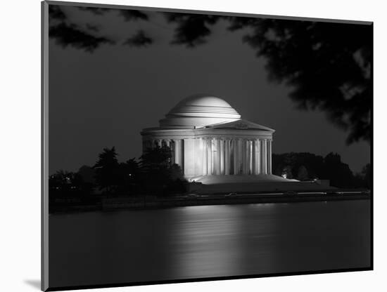 1960s Washington DC Jefferson Memorial at Night-null-Mounted Photographic Print
