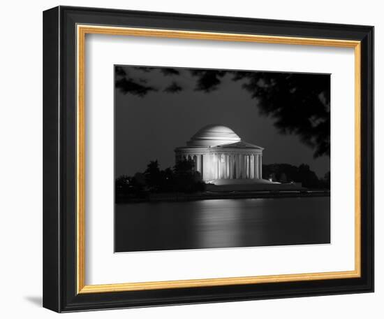 1960s Washington DC Jefferson Memorial at Night-null-Framed Photographic Print