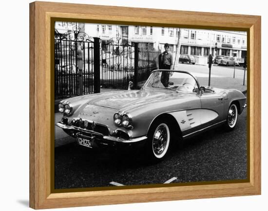 1961 Chevrolet Corvette on a Parking Meter, (C1961)-null-Framed Premier Image Canvas