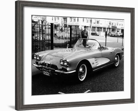 1961 Chevrolet Corvette on a Parking Meter, (C1961)-null-Framed Photographic Print