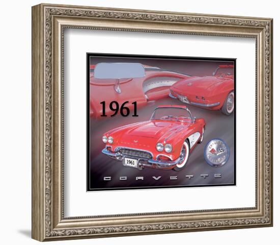 1961 Corvette-null-Framed Art Print