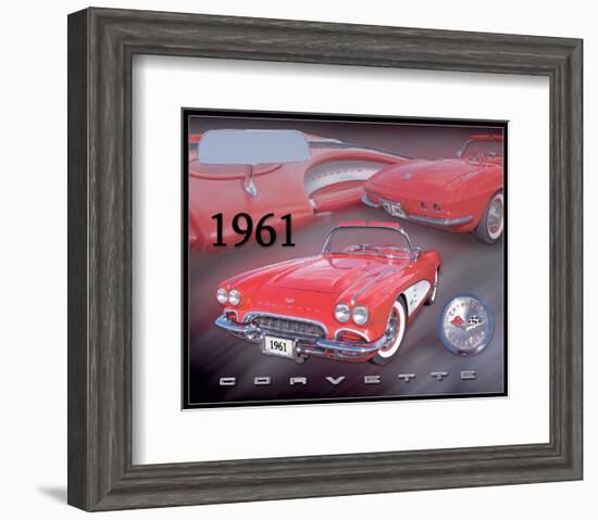 1961 Corvette--Framed Art Print