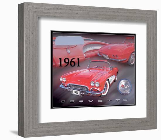 1961 Corvette-null-Framed Art Print