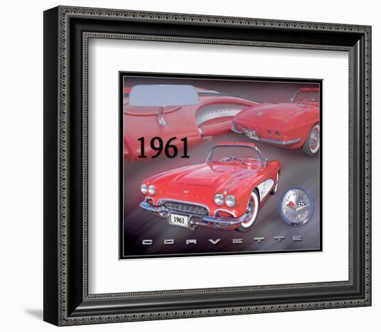 1961 Corvette-null-Framed Art Print