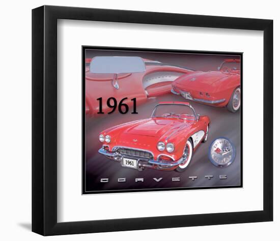 1961 Corvette-null-Framed Art Print