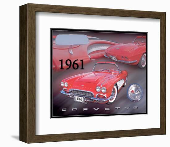 1961 Corvette-null-Framed Art Print