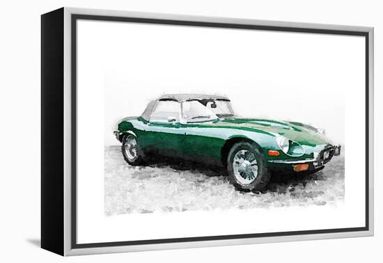 1961 Jaguar E-Type Watercolor-NaxArt-Framed Stretched Canvas