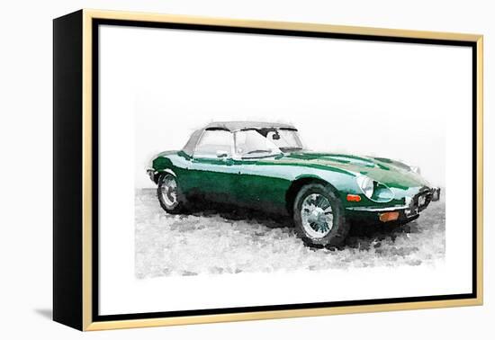 1961 Jaguar E-Type Watercolor-NaxArt-Framed Stretched Canvas