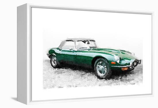 1961 Jaguar E-Type Watercolor-NaxArt-Framed Stretched Canvas