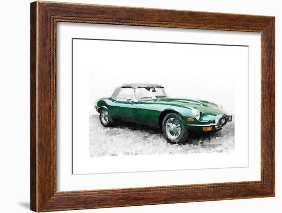 1961 Jaguar E-Type Watercolor-NaxArt-Framed Premium Giclee Print