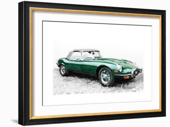 1961 Jaguar E-Type Watercolor-NaxArt-Framed Premium Giclee Print