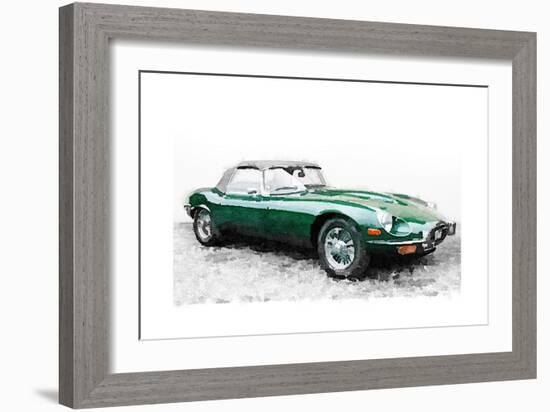 1961 Jaguar E-Type Watercolor-NaxArt-Framed Art Print