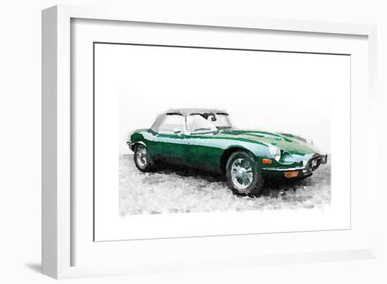 1961 Jaguar E-Type Watercolor-NaxArt-Framed Art Print