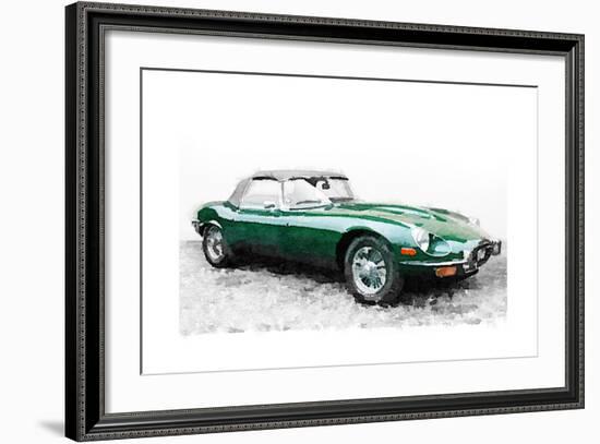1961 Jaguar E-Type Watercolor-NaxArt-Framed Art Print