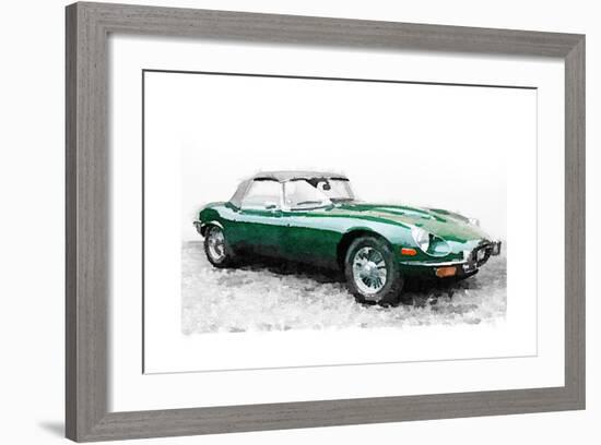 1961 Jaguar E-Type Watercolor-NaxArt-Framed Art Print