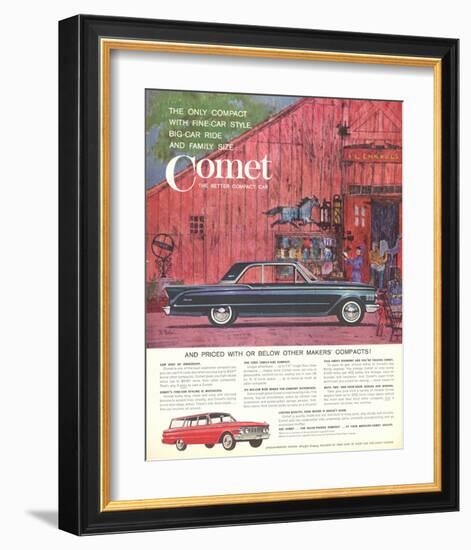 1961 Mercury-Comet Fine-Car…-null-Framed Art Print
