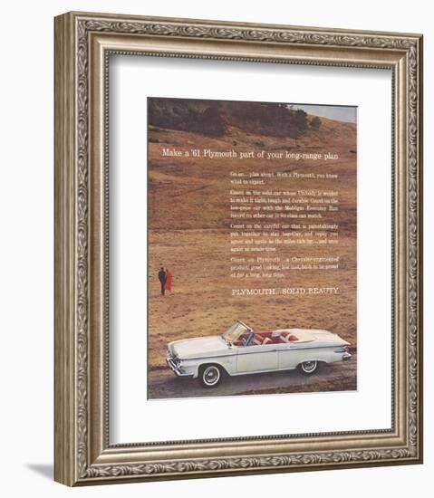 1961 Plymouth - Solid Beauty-null-Framed Art Print