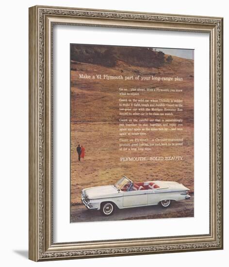 1961 Plymouth - Solid Beauty-null-Framed Art Print