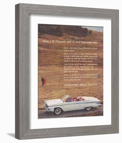 1961 Plymouth - Solid Beauty-null-Framed Art Print