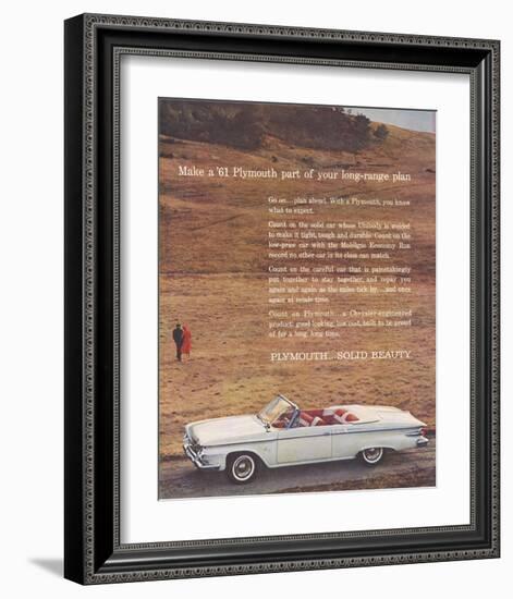 1961 Plymouth - Solid Beauty-null-Framed Art Print