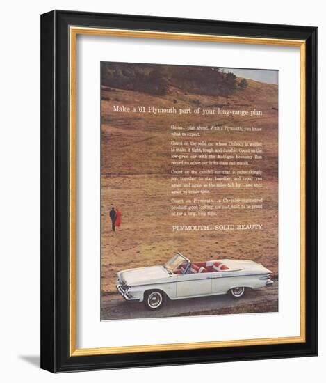 1961 Plymouth - Solid Beauty-null-Framed Art Print